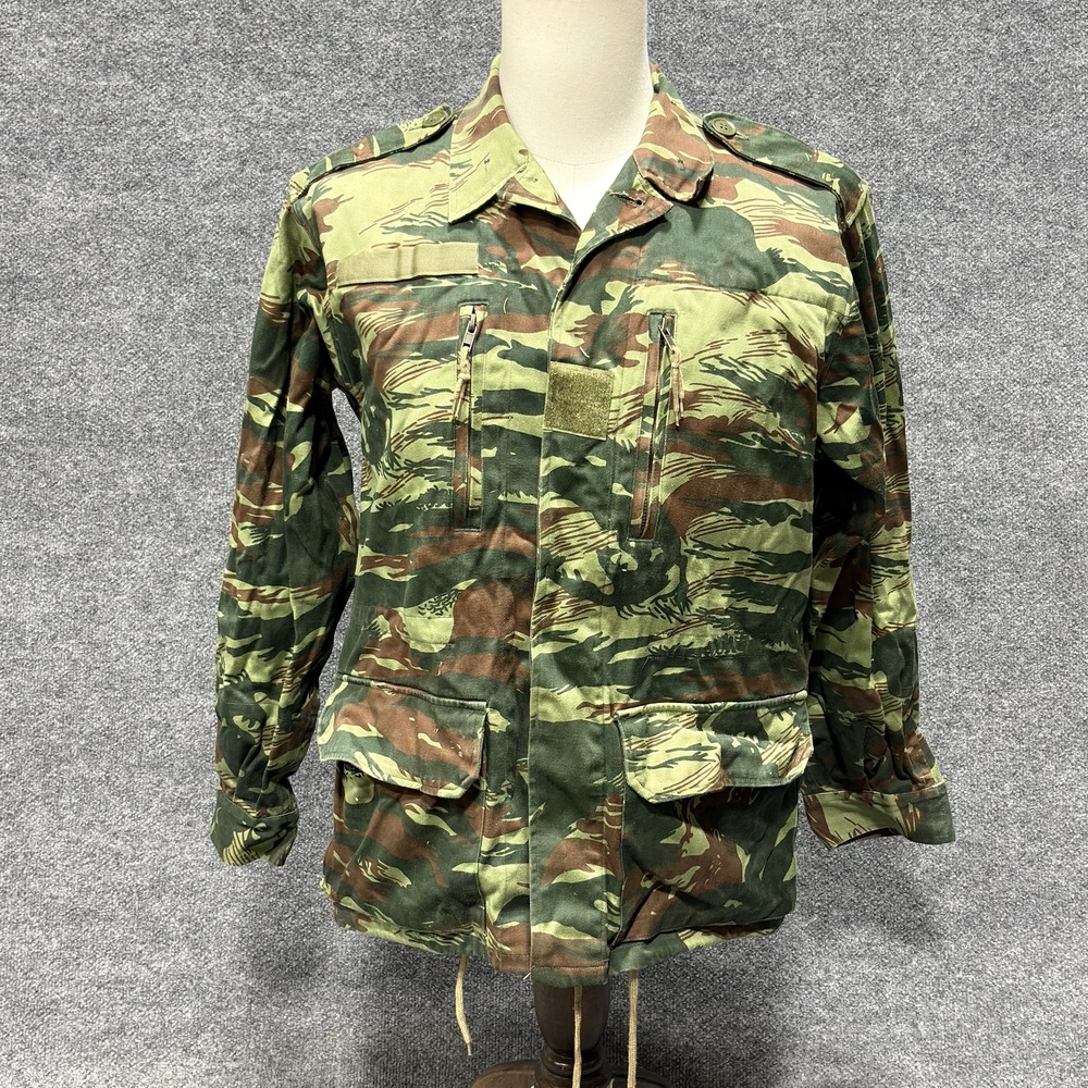 Vtg French Military F1 Lizard Camo Field Jacket Combat Coat XL 112 Men's 9011